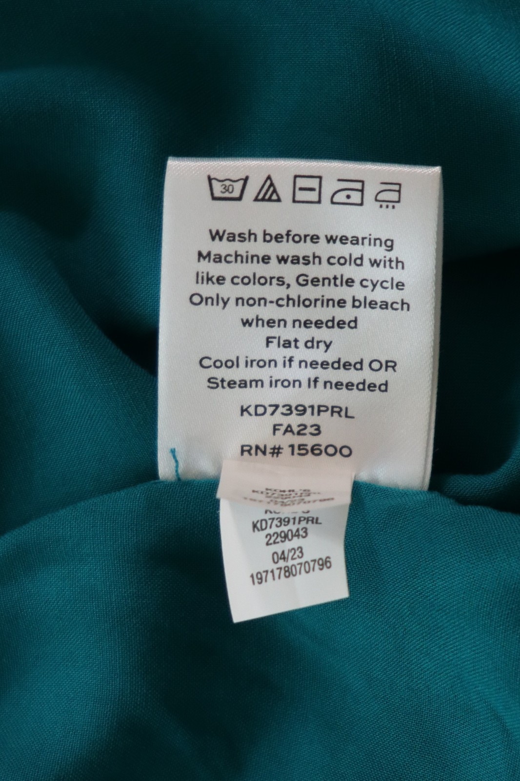 Draper James RSVP Teal Green Floral Short Batwing Sleeve Wrap Dress Women XXL