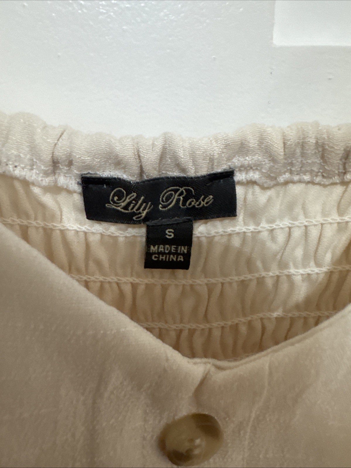 Lily Rose Summer Dress, Small, White Top, Striped Beige, Pink And Green