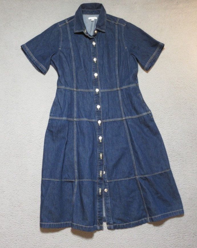 Free Assembly Dress XL Womens Maxi 100% Cotton Dark Wash