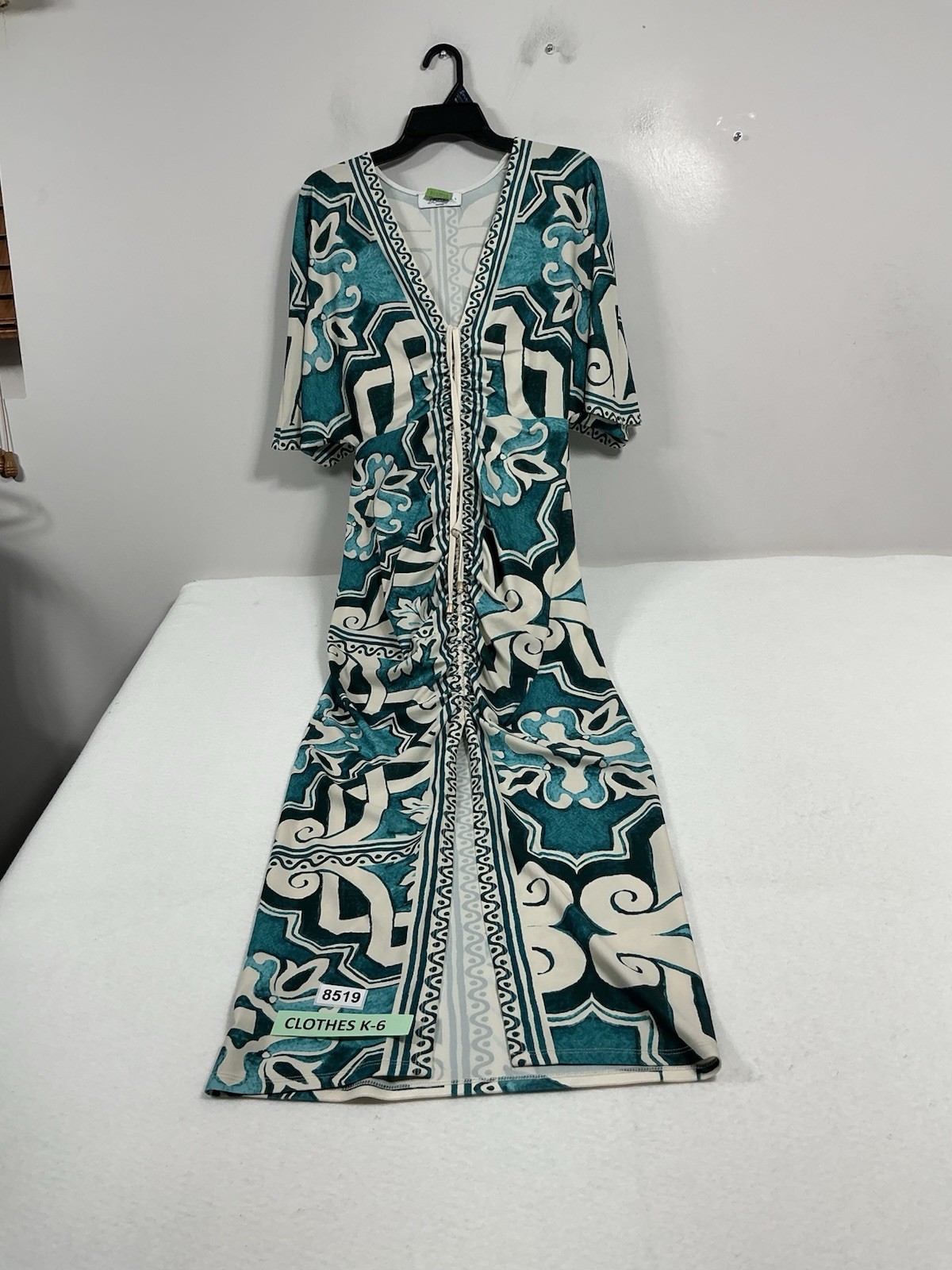 Womans Excellent Condition La Bella Boutique Bodycon Maxi Dress Large Green