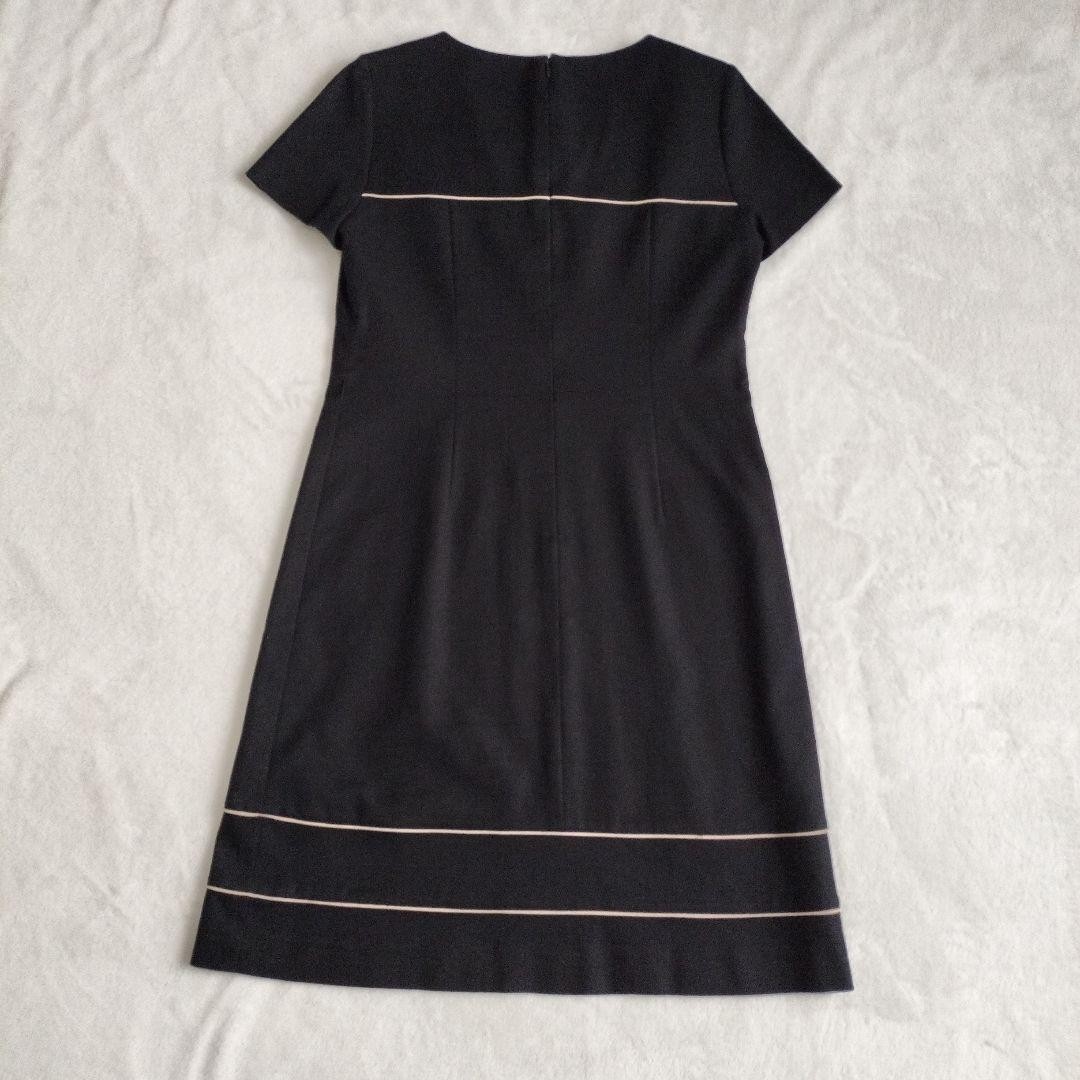 Courreges Short Sleeve Dress Black Logo Size 40 37 Inches