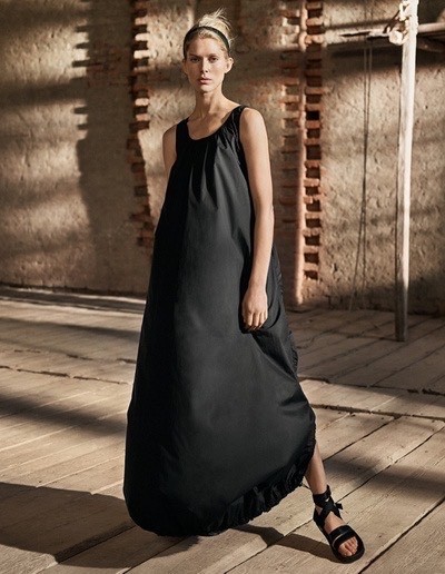 H&M STUDIO Black Parachute Dress 2017 L