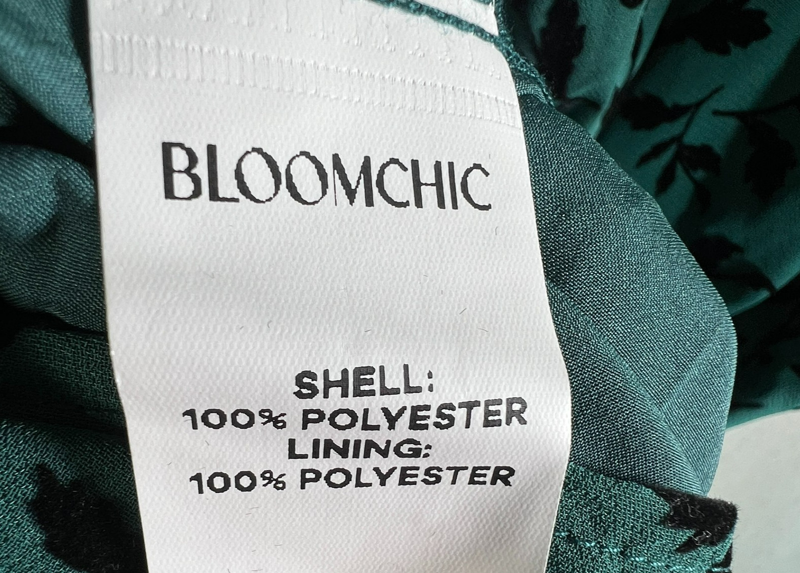 NWT BloomChic Lined Pockets Velvet Leaf Print Dress Women’s 14 16 Cottagecore