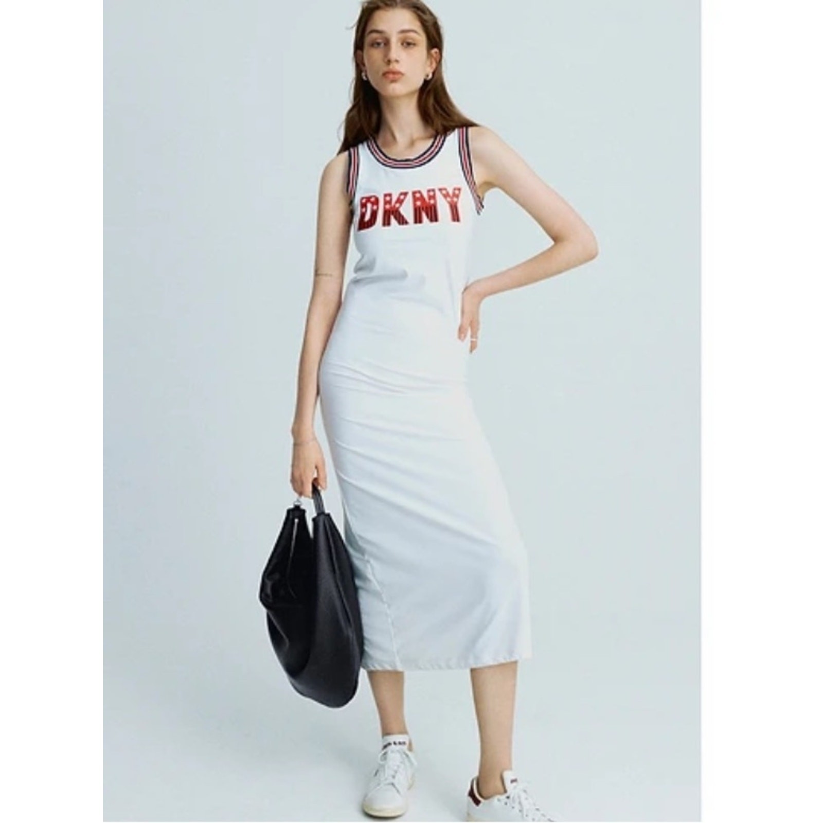 DKNY x Opening Ceremony Basketball Dress Maxi Off White Sleeveless L Rare
