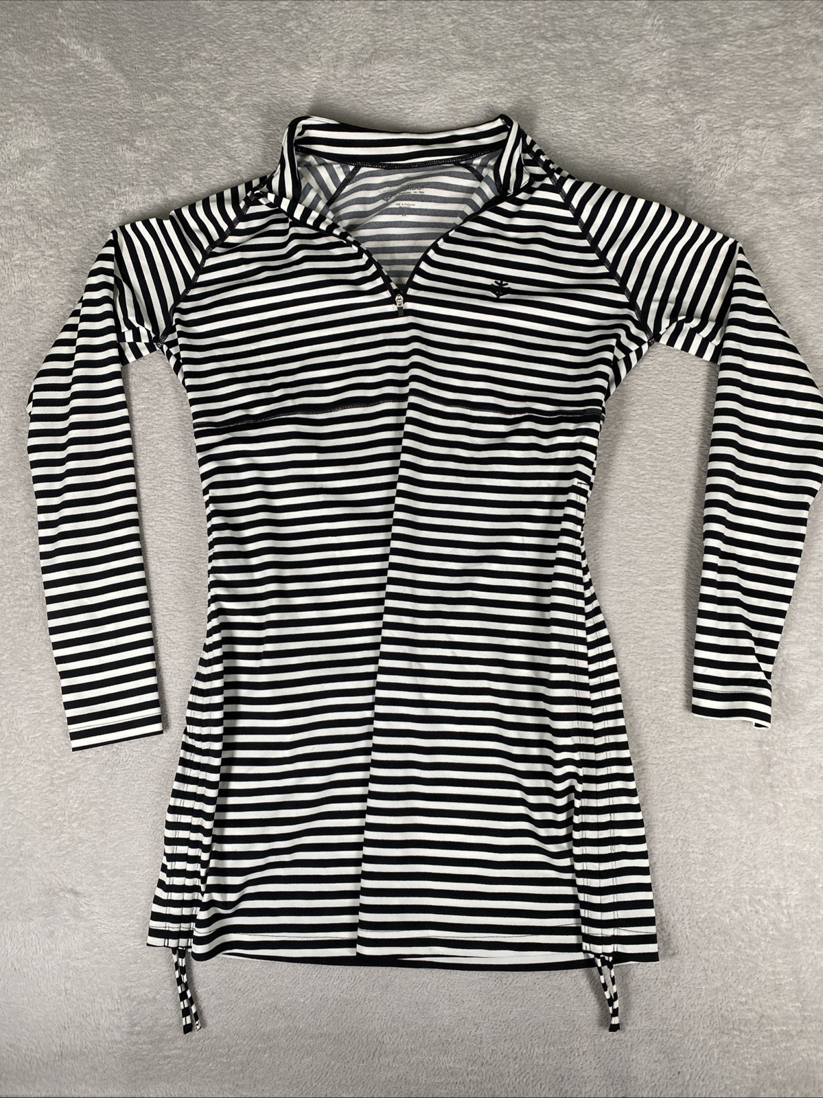 Coolibar Tunic Dress Womens Medium Striped UPF 50 Sun Protection Travel