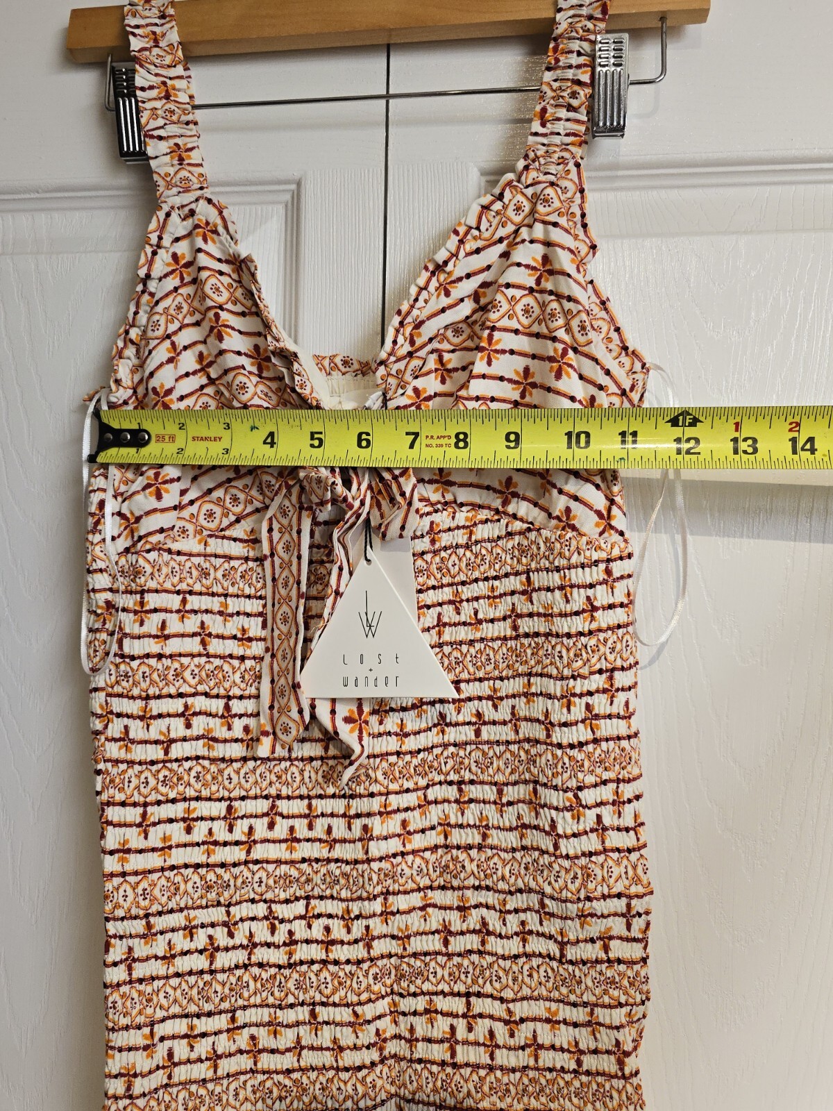 Lost + Wander Someplace Tropical Mini Dress Red Stripe Ethnic S
