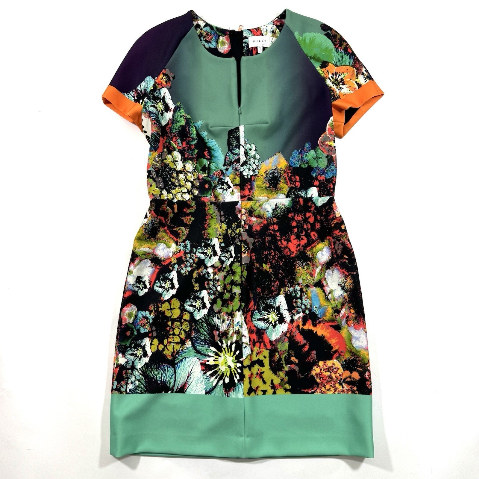 Milly Floral Scuba Neoprene Shift Dress Size 12