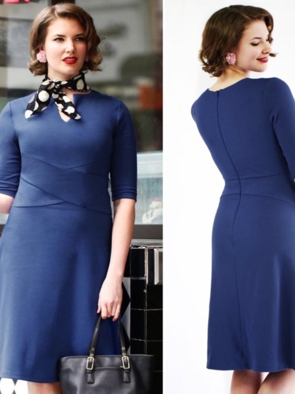 New Betabrand Navy Shapeline A+ Dress XSmall