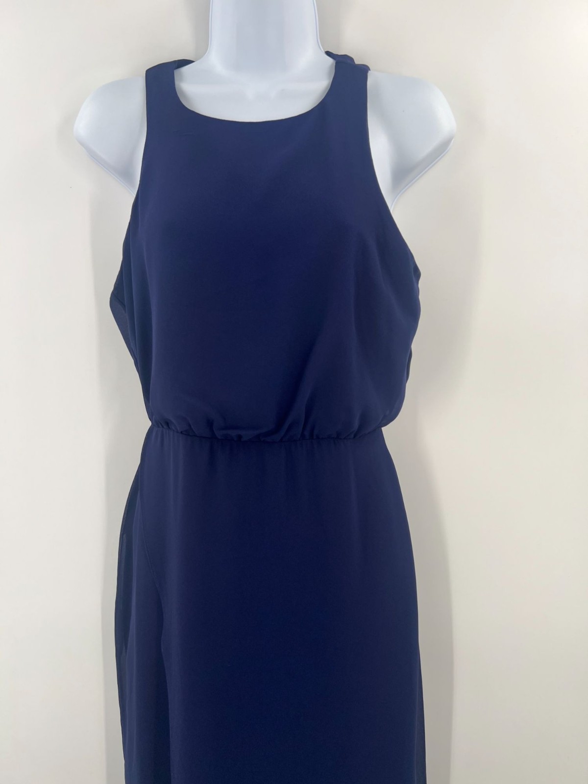 Sam Edelman 4 Navy Blue Blouson Straight Skirt Midi Timeless Cocktail Dress