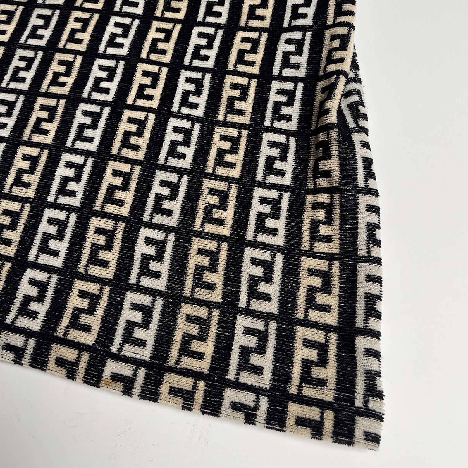 Fendi Zucca Dress Logo Monogram Towelling Vintage Zucchino FF Monogram Black