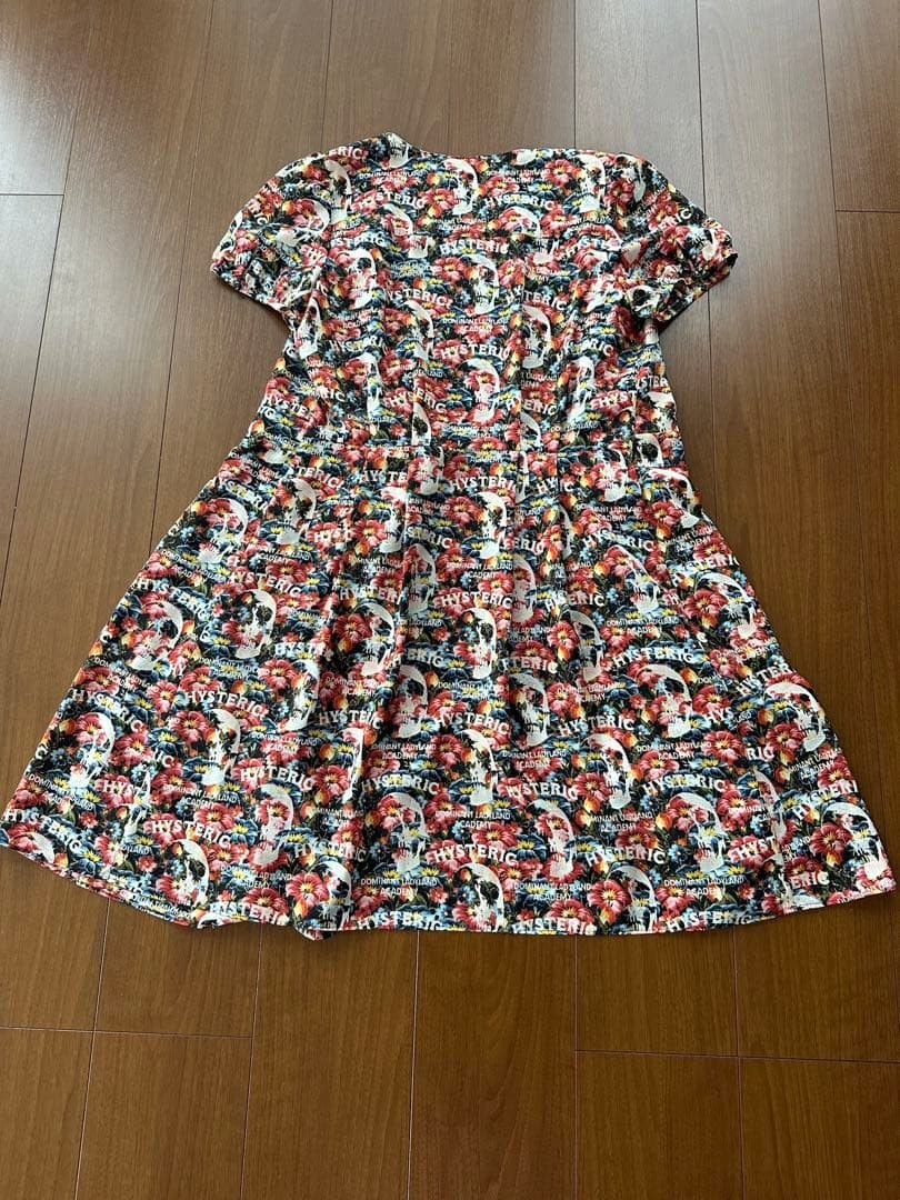Hysteric Glamour Floral & Sculpture Mix Wrap Dress Multicolor Free Very Good　