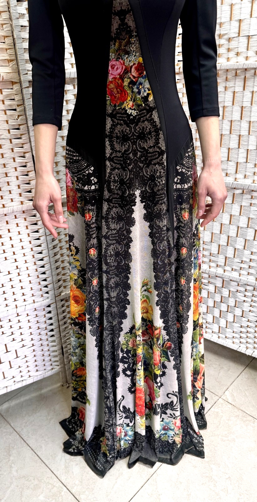 Michal Negrin Elegant Full length Floral Dress Size – 36 – NWT #2#