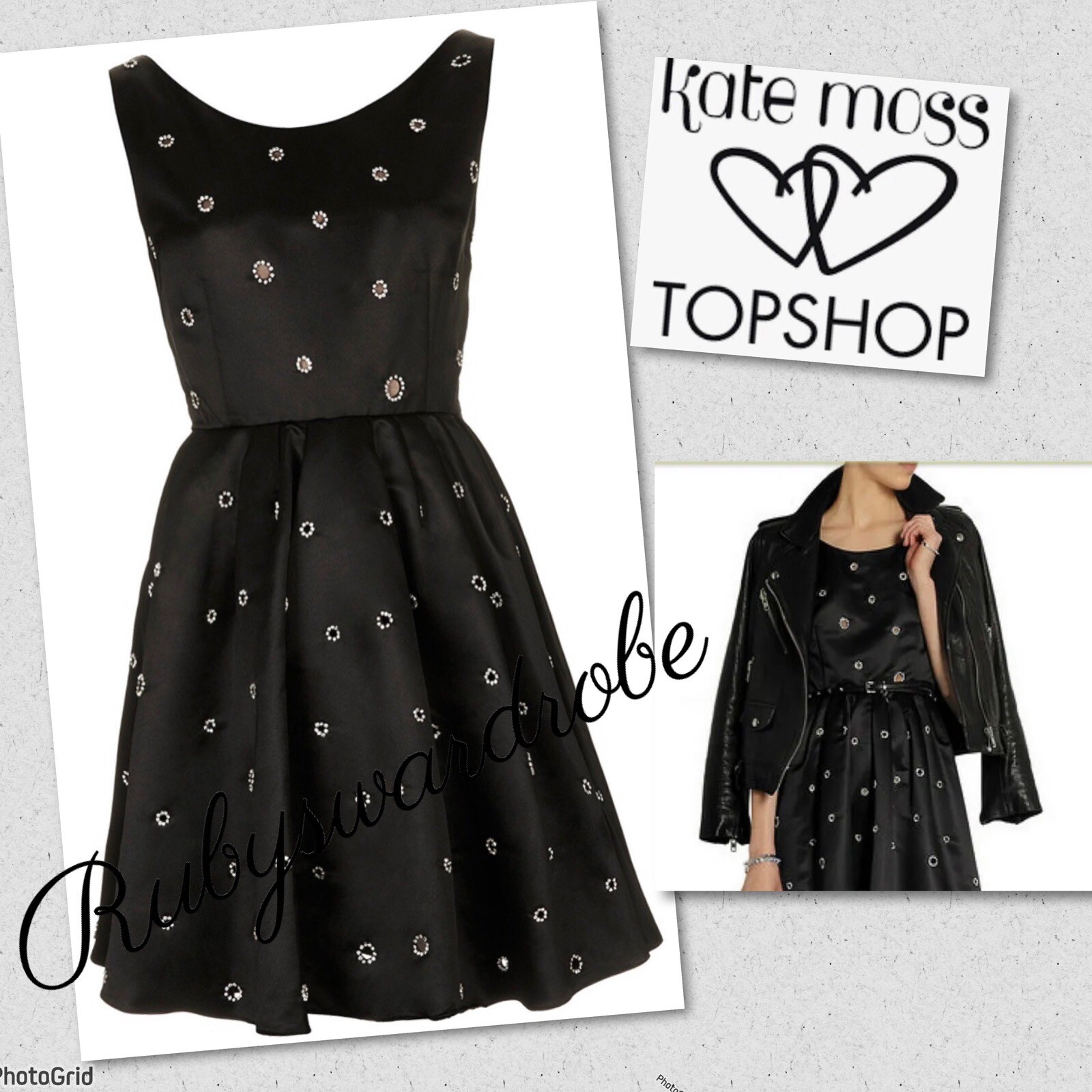 KATE MOSS TOPSHOP Limited Edition 1 Of 500 50s Retro Rock Party Dress UK 10