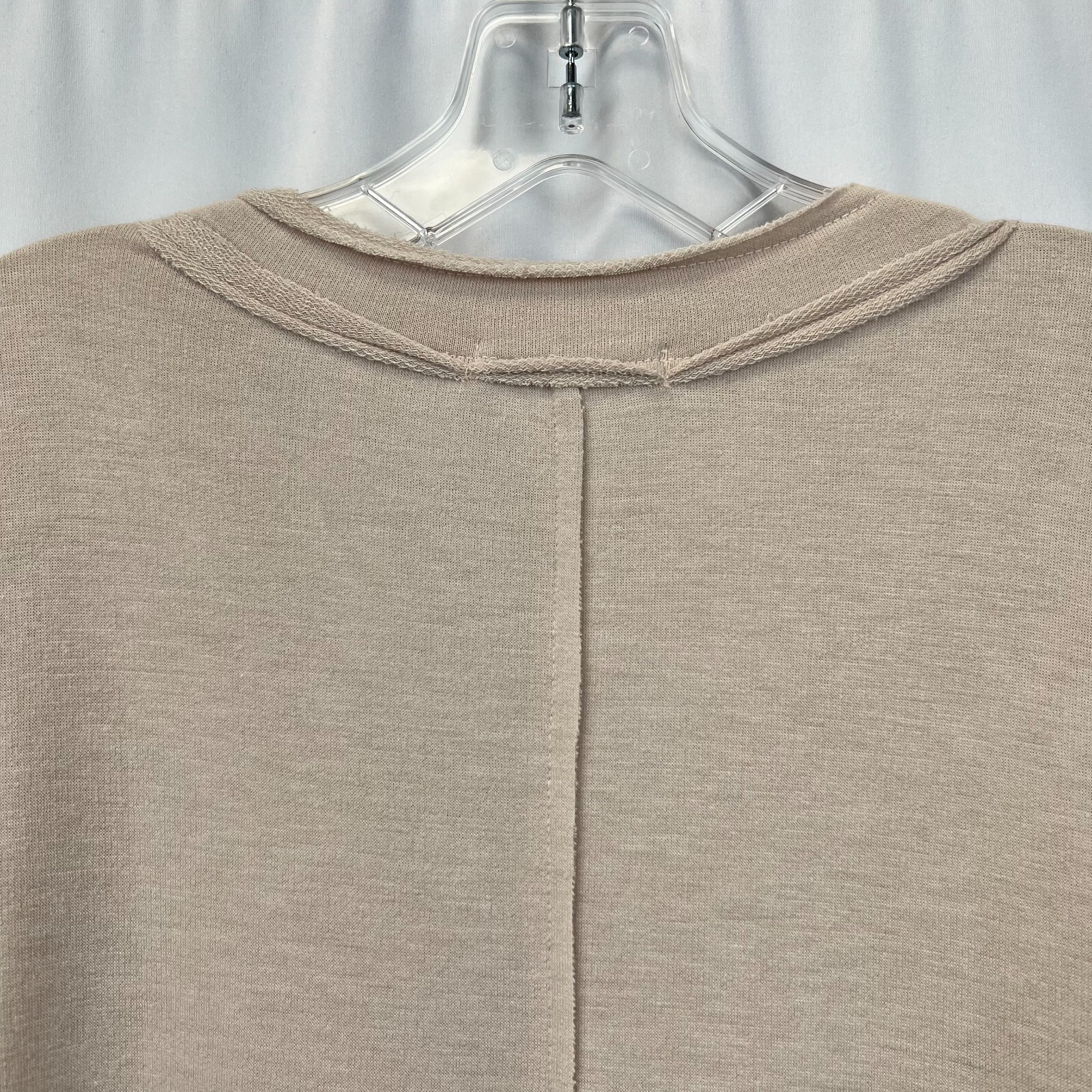 Cherish Womens Beige Short Sleeve V-Neck Pockets Short T-Shirt Dress Size Medium
