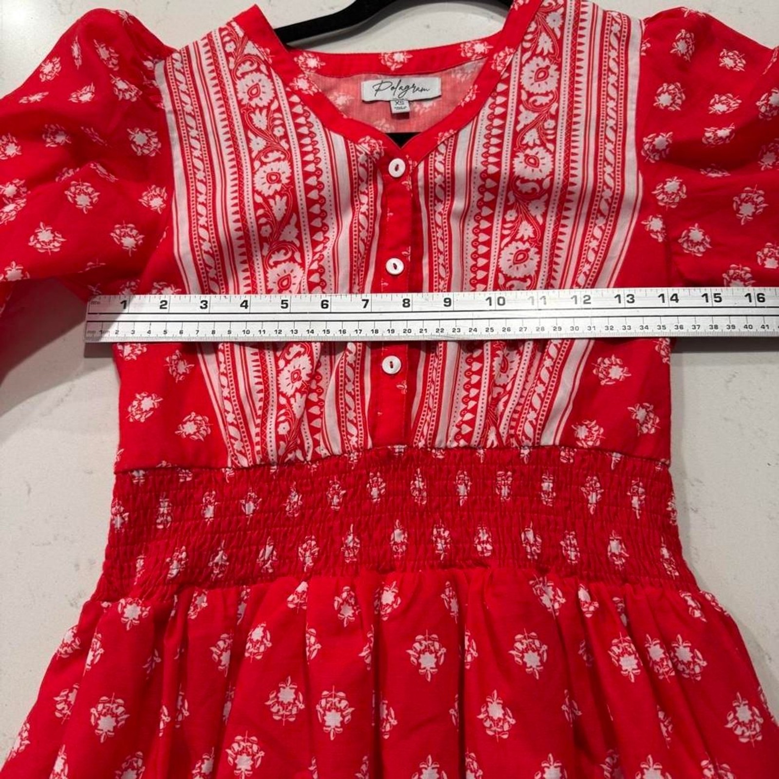 Polygram x Anthropologie Women’s Red and Orange Dress. Size XS