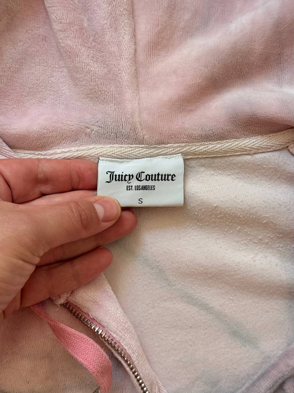 Juicy Couture Velour 2 Piece Hoodie Dress Set Sparkly Logo Size S