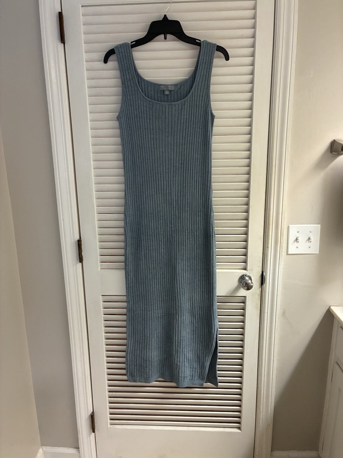 Barefoot Dreams CozyChic Ultra Lite Ribbed Maxi Dress Blue Size Medium