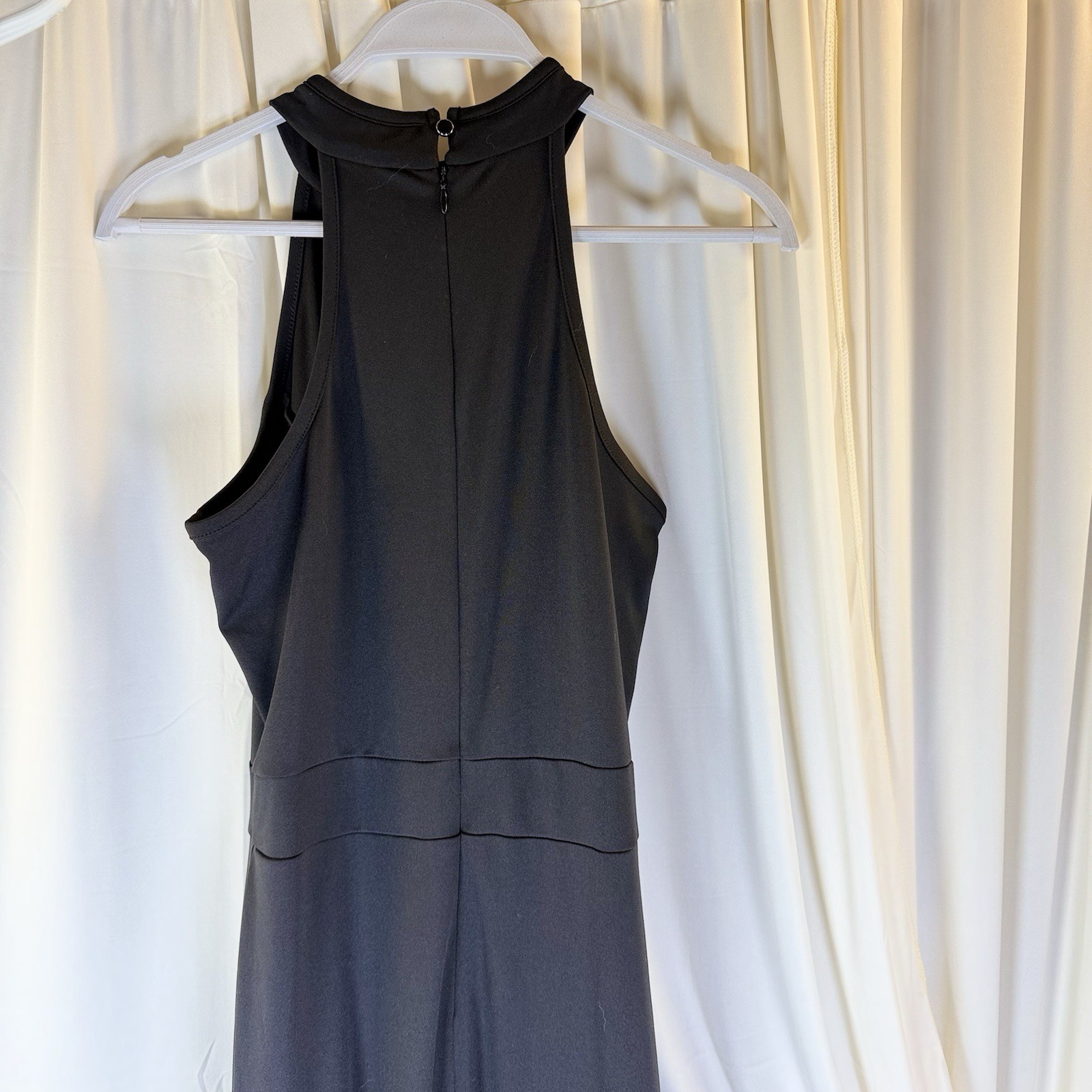 WOOSEA Women’s High Neck Split Bodycon Mermaid Evening Cocktail Dress Black Med