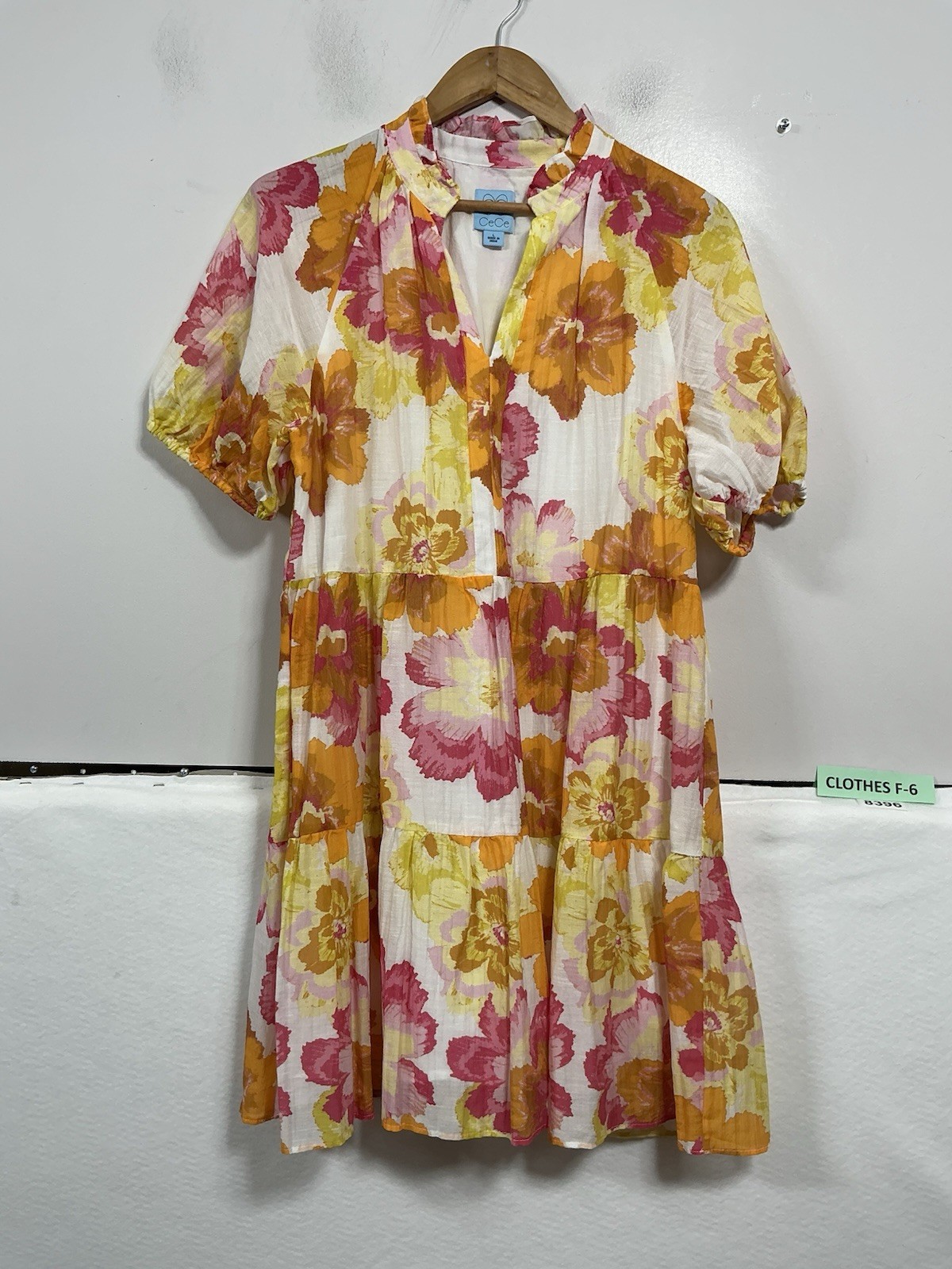 Womans ÇECE Pullover Boho Knee Length Sun Dress Large Multicolor