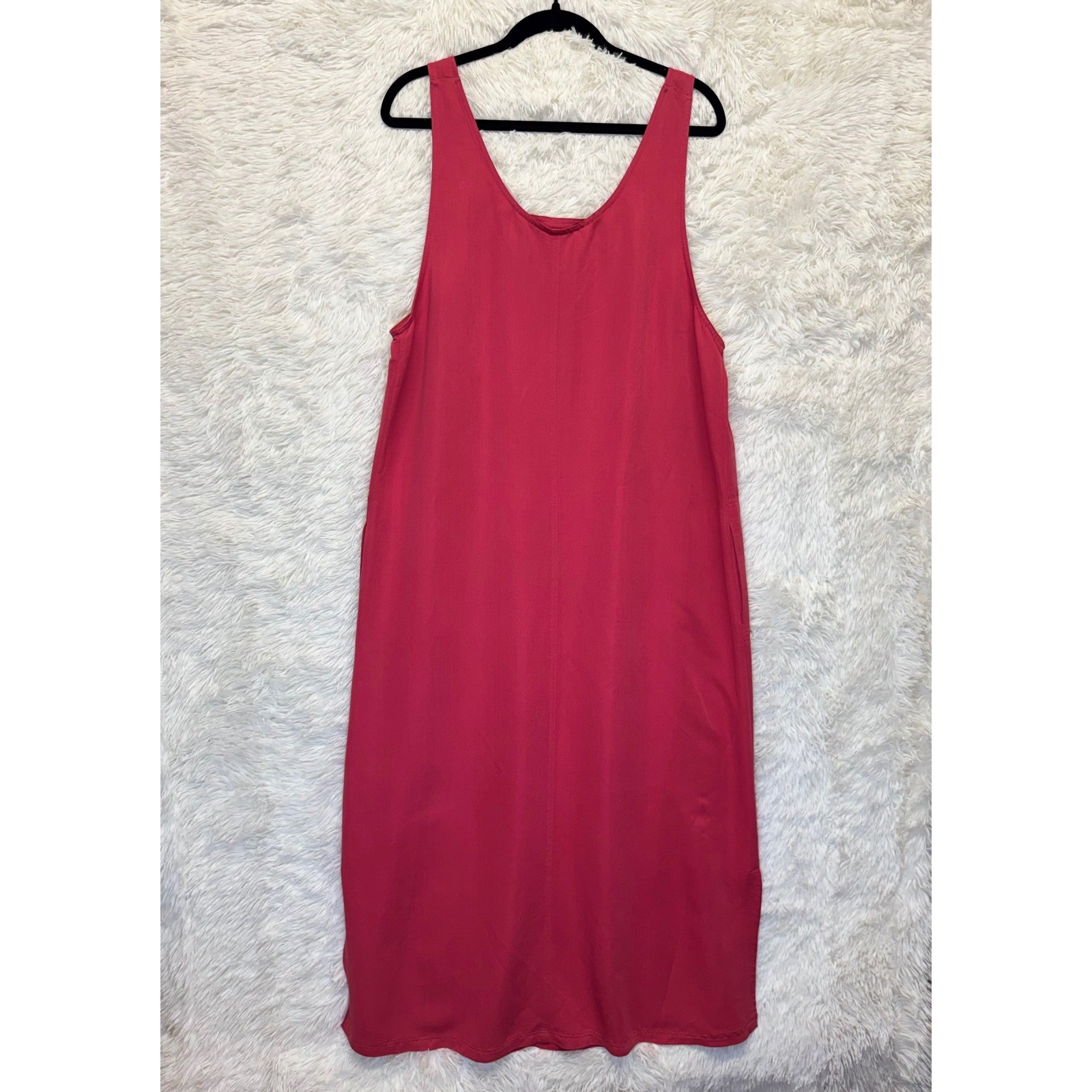 90’s Mom White Stag Berry Pink Overall Dress Tank Midi Jumper Women’s Large