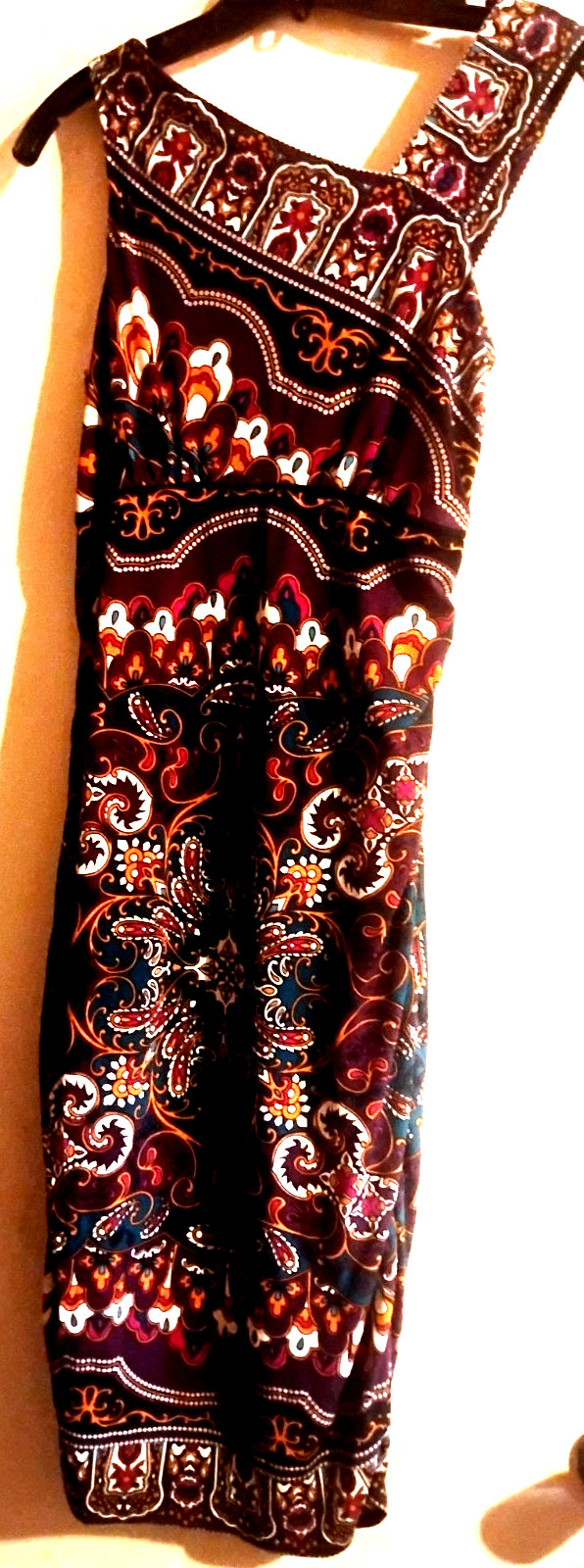 Nicole by Nicole Miller Paisley Dress, Size 6 , Boho, + Free Beaded Necklace