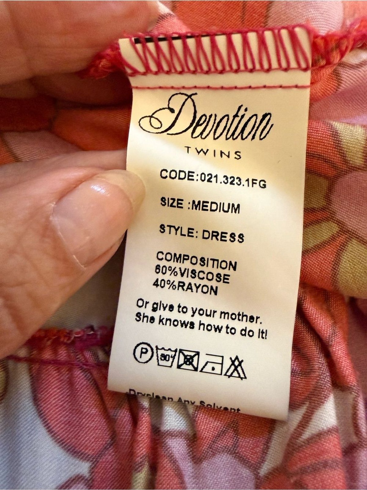 Devotion TWINS Pink & Red Floral Midi Dress