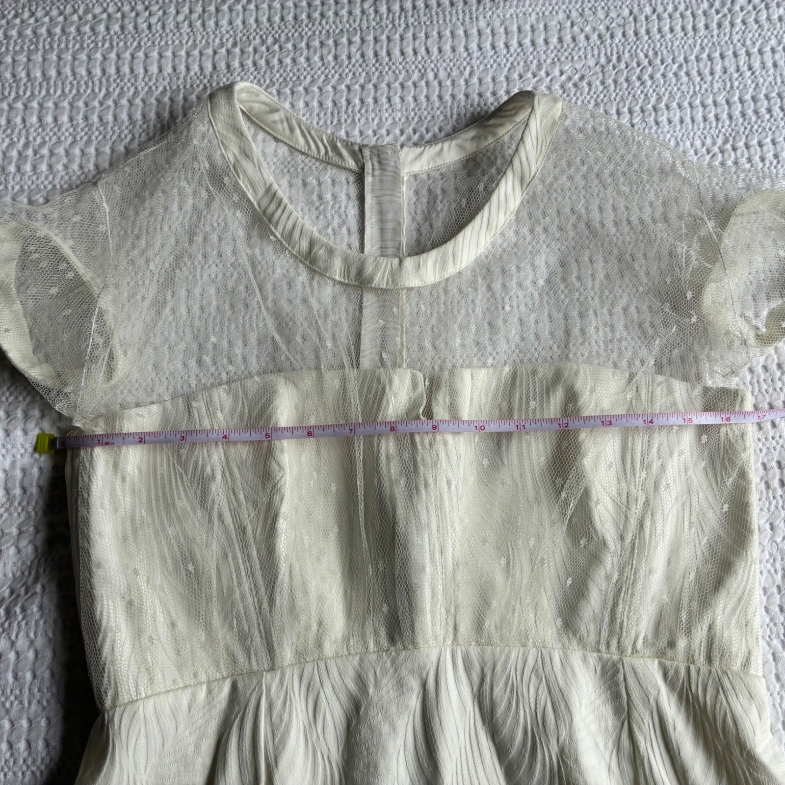 The Kooples Mini Dress Cream Mesh Illusion Neck Bustier 40/L Kentucky Derby