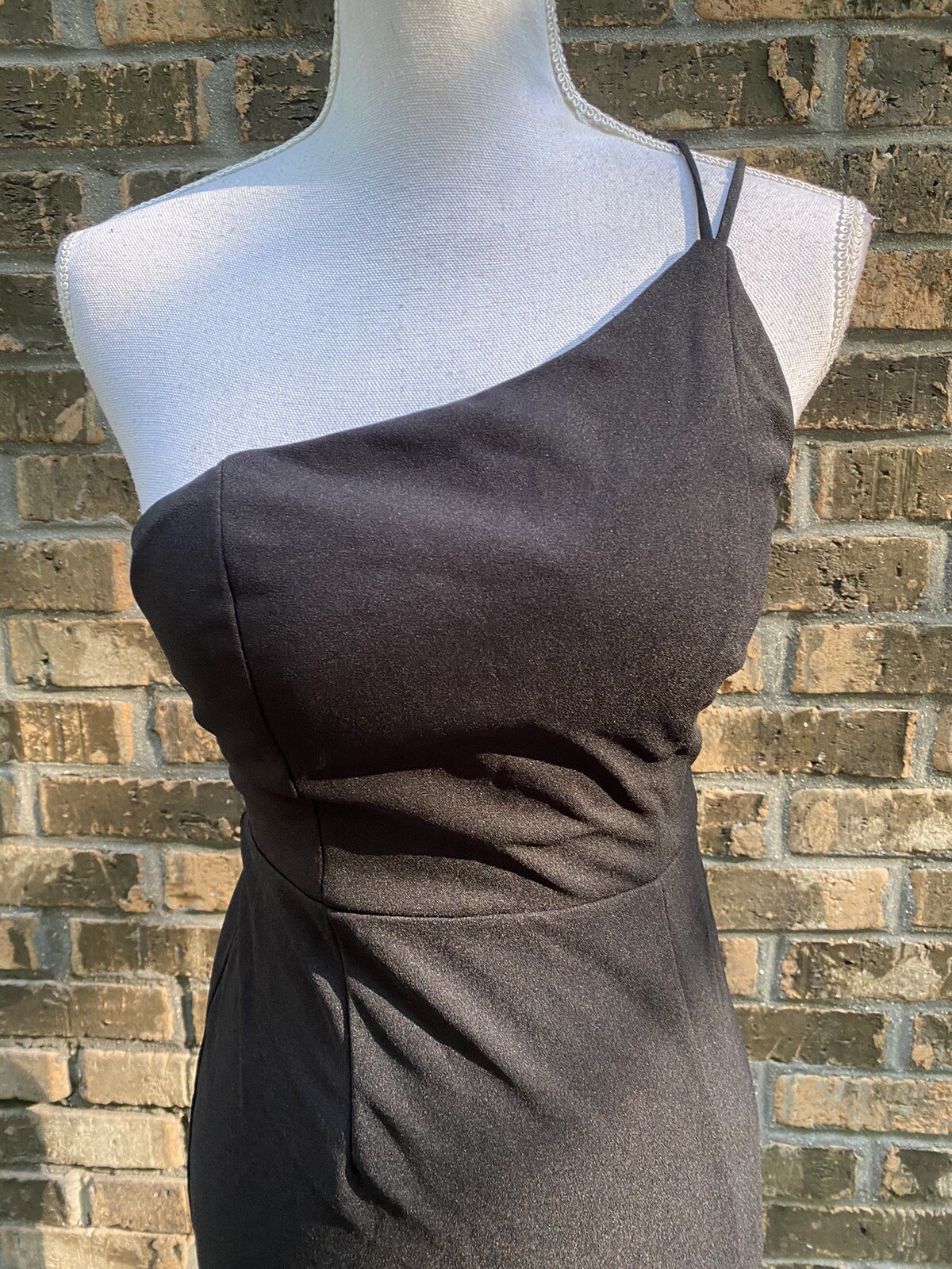 NWT Hello Molly Taking it Back One Shoulder Dress Black M Wedding Guest Formal