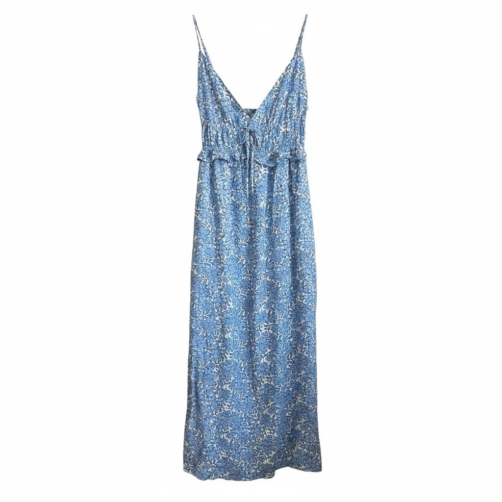 En Creme Womens Maxi Dress, NWT Boho Flowy Floral L, Rayon Summer Lined, Ruffled
