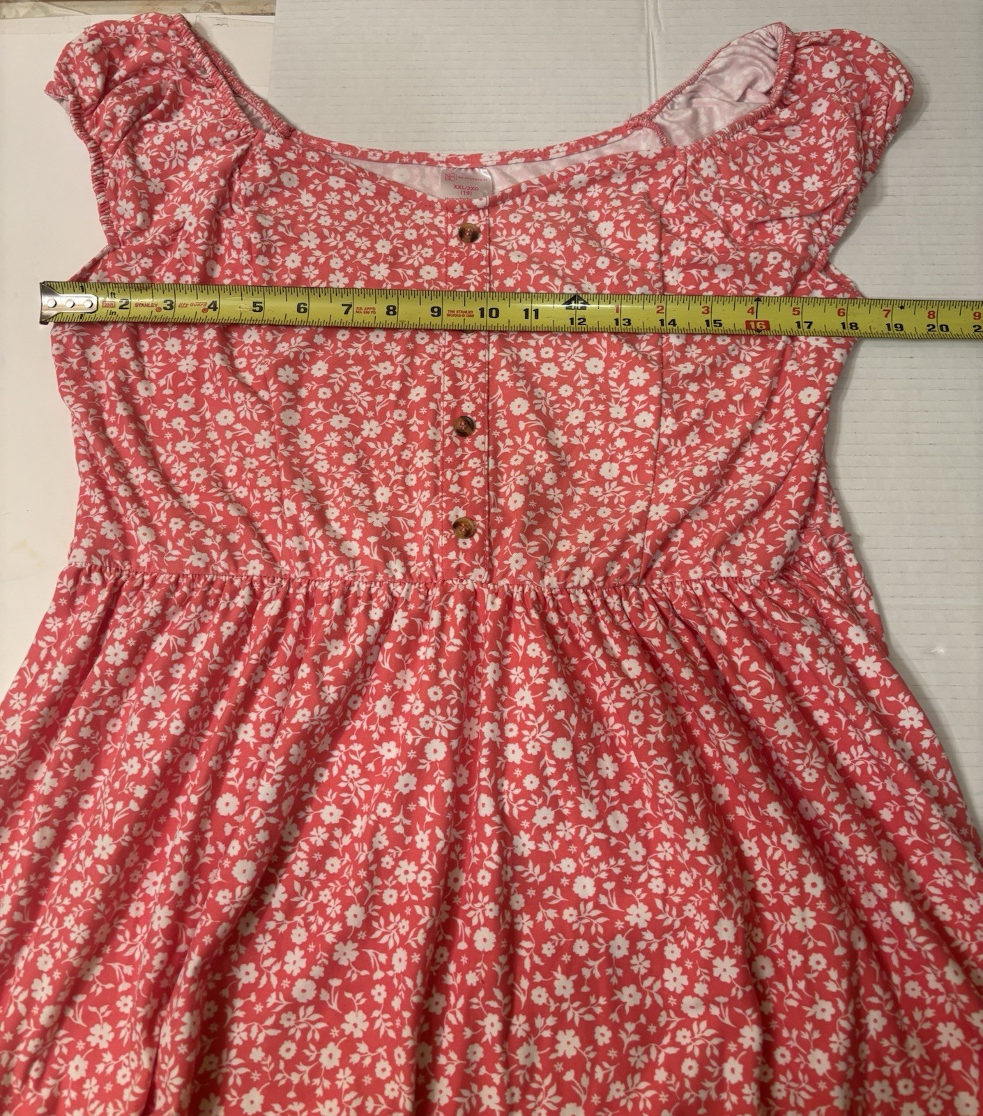 NOBO Boho Floral Regular Fit Off Shoulder Pink Dress Size 2XL Hi-Low