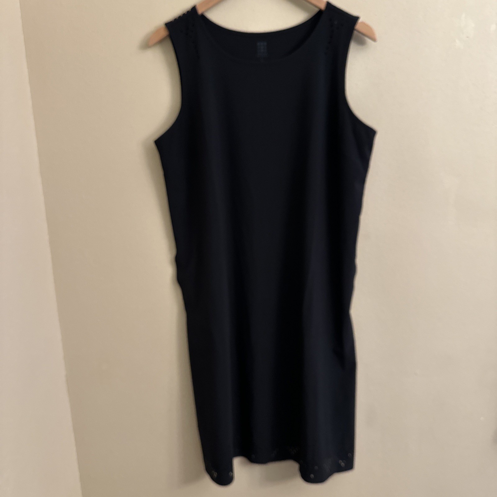 Title Nine Dress Large Sleeveless Black Cut Out Lightweight Summer Outdoor