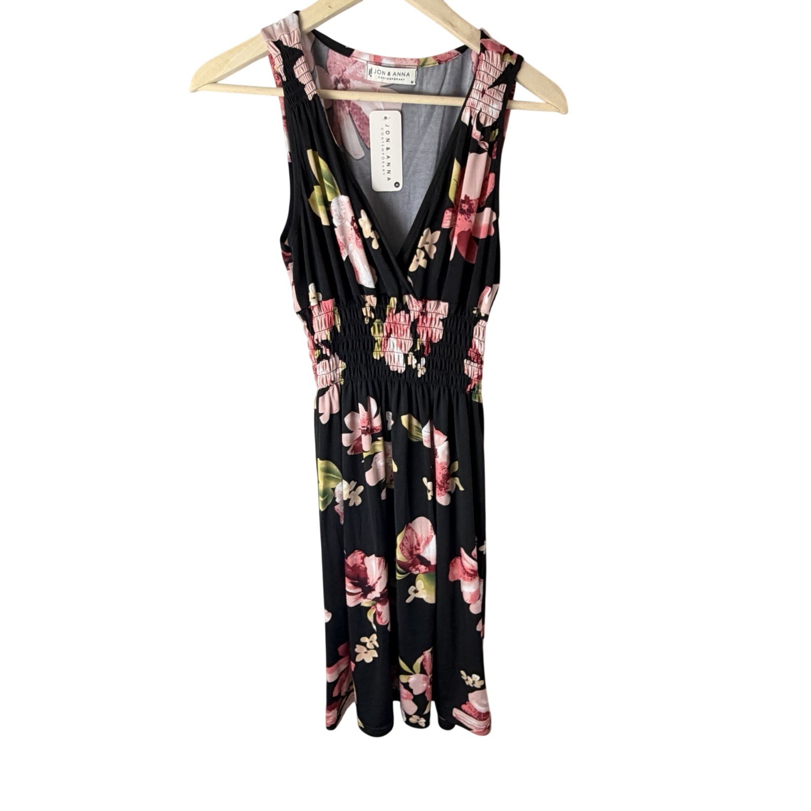 Cottagecore Floral Dress M NWT Smocked Waist Boho Romantic Sundress
