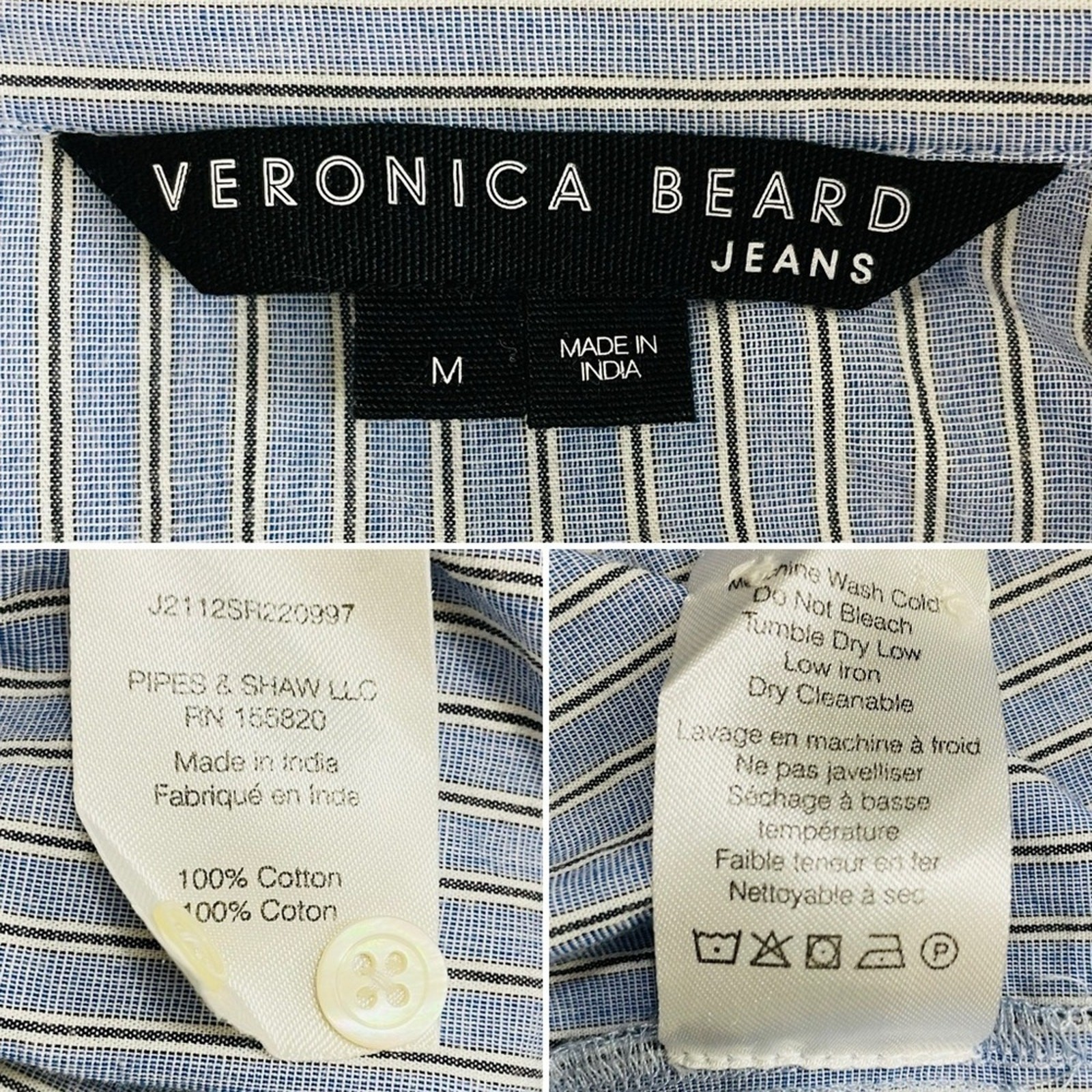 VERONICA BEARD Jemila Tiered Cotton Mini Shirt Dress