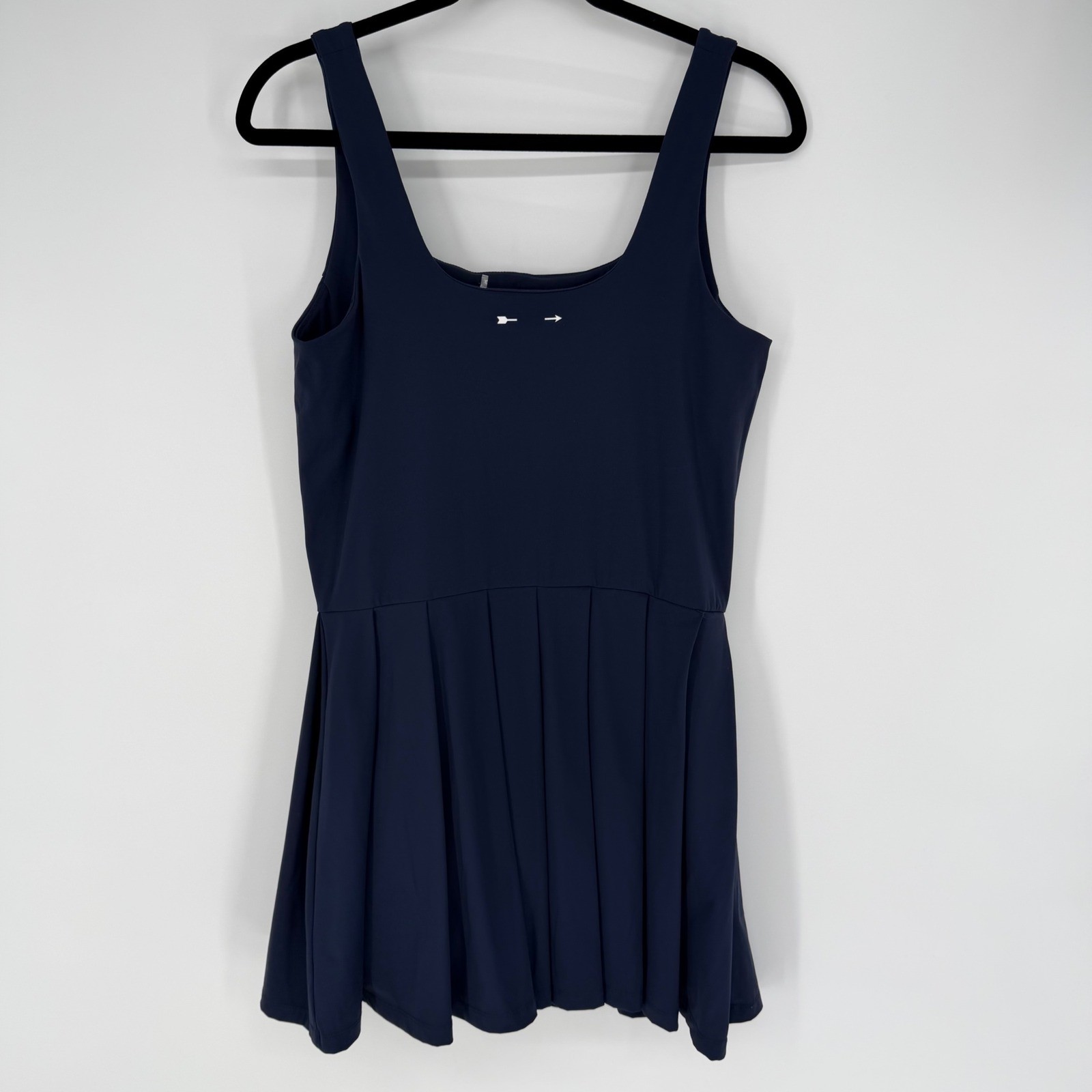 THE UPSIDE THE COLETTE MINI TENNIS DRESS NAVY BLUE PLEATED SIZE 10 ACTIVEWEAR