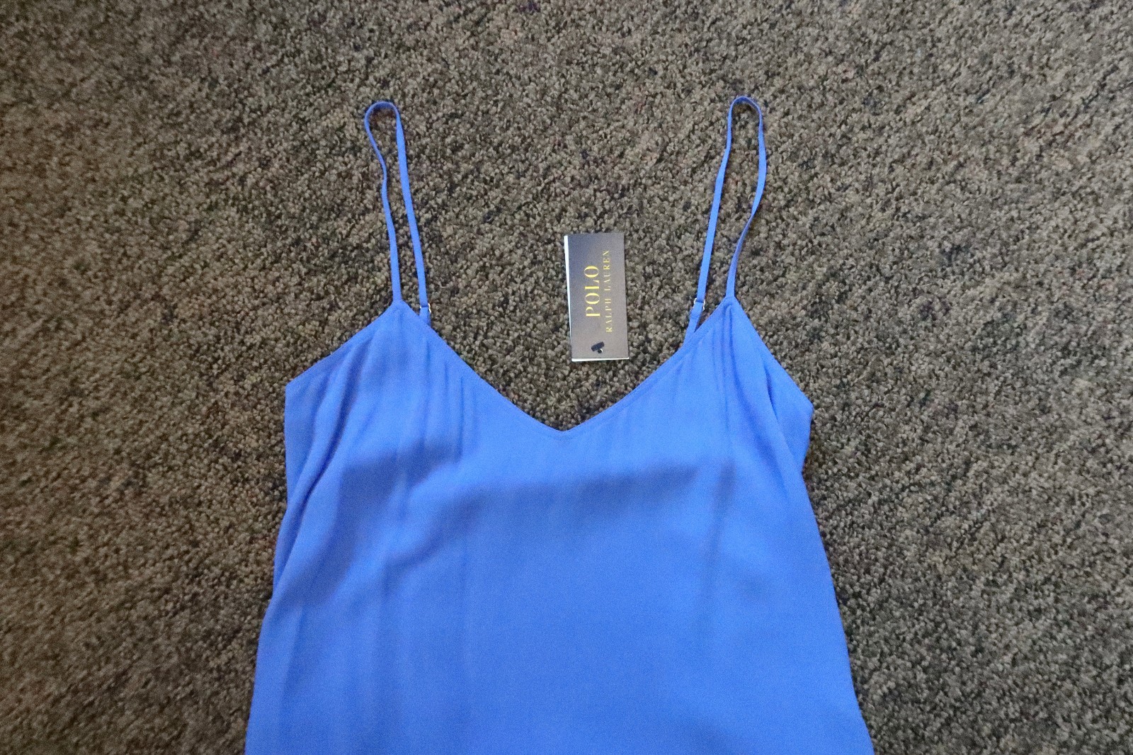 New Polo Ralph Lauren Two-Layer A-Line Dress – Size 2 – Blue