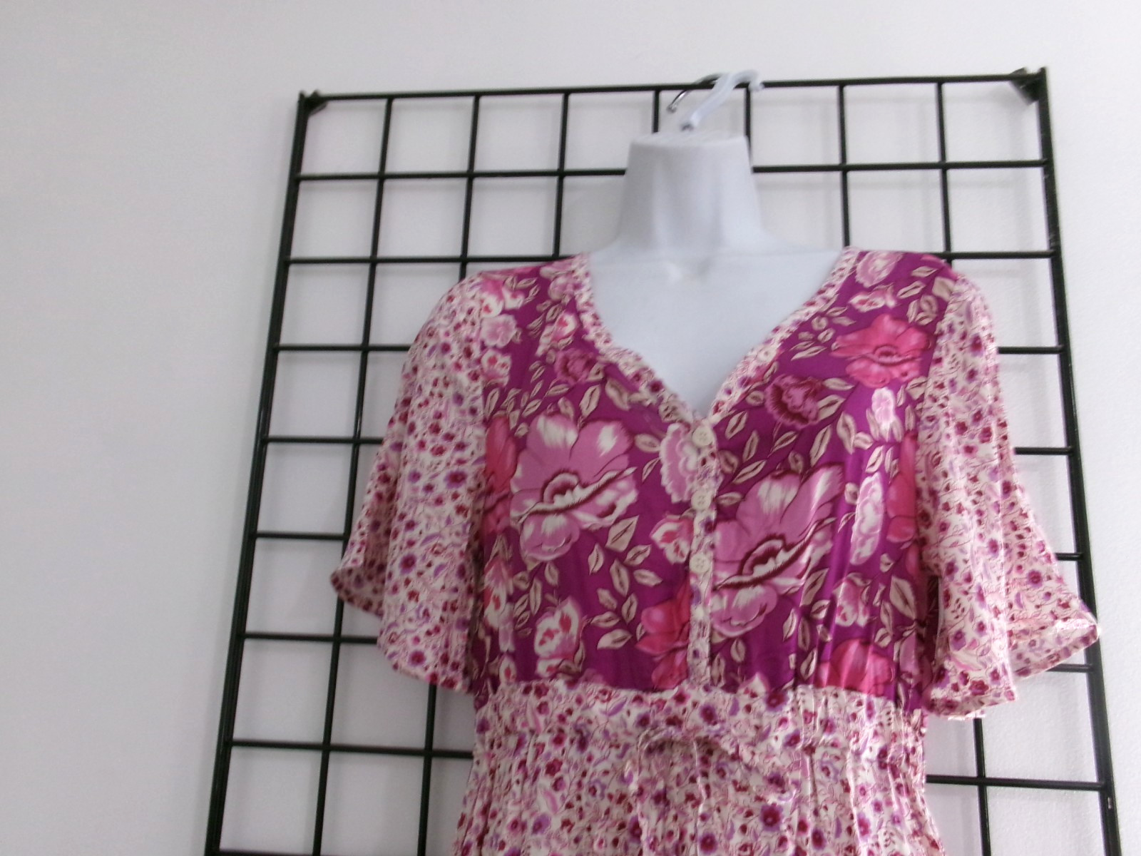 “NEW” R. VIVIMOS 🌸 SMALL / 4 / 6==ROSE FLORAL PRINT / BOHO HIPPIE MAXI DRESS