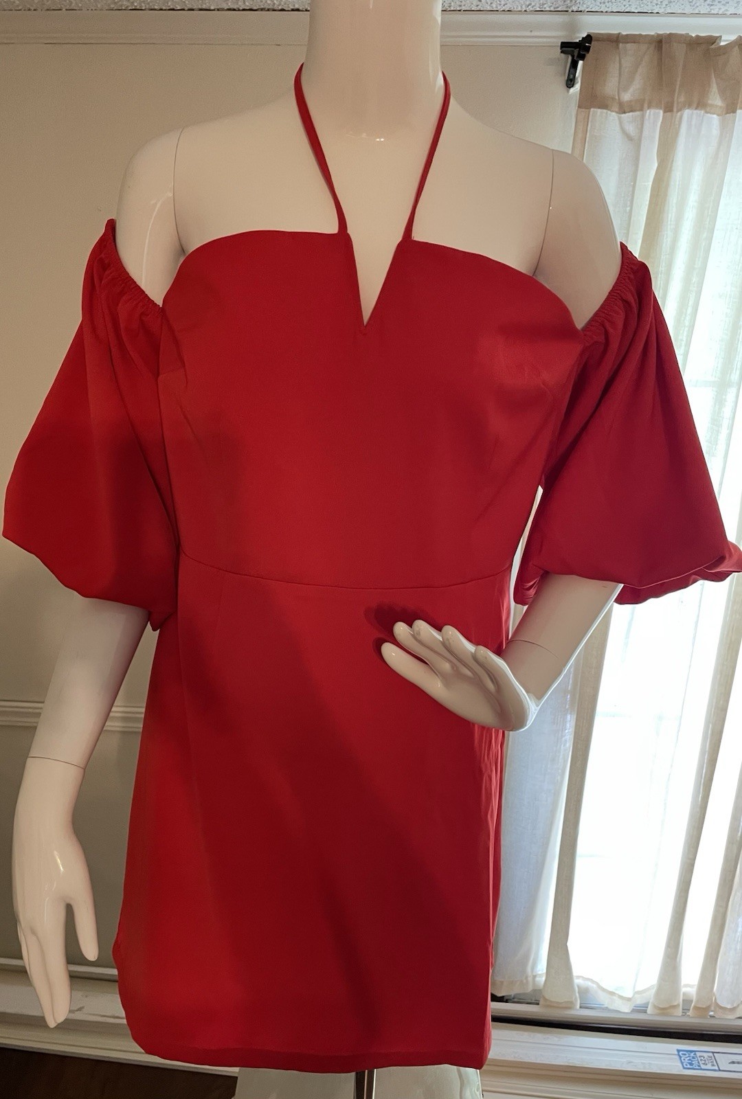 J.O.A Size L Red Orange Mini Dress super great quality