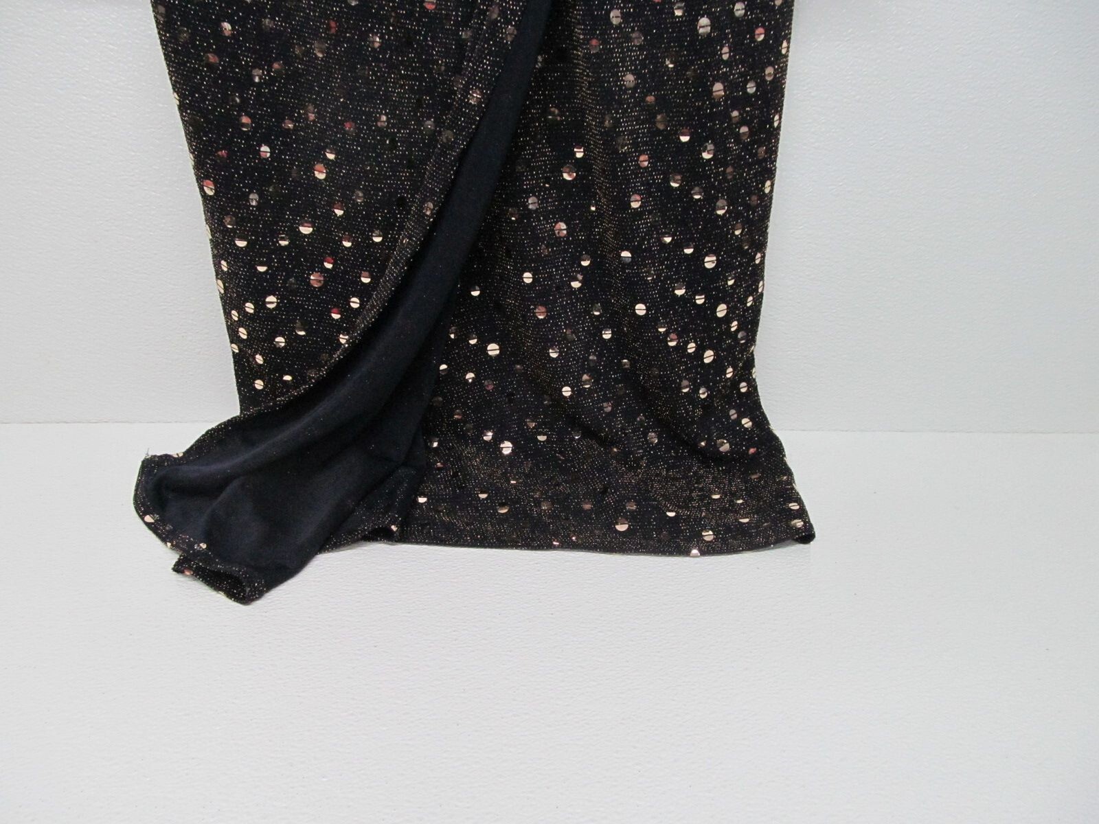 Flounce London Black/Gold Sequin Glitter Evening Dress Women’s Size XL