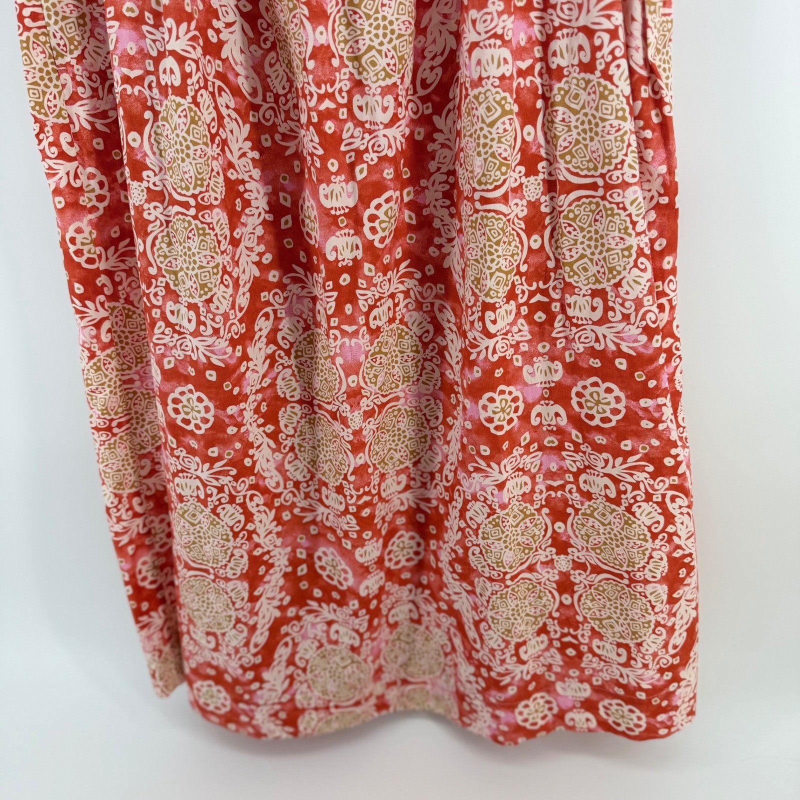 NWT Maeve Anthropologie Printed Flutter Sleeve Babydoll Maxi Dress XXS Cotton