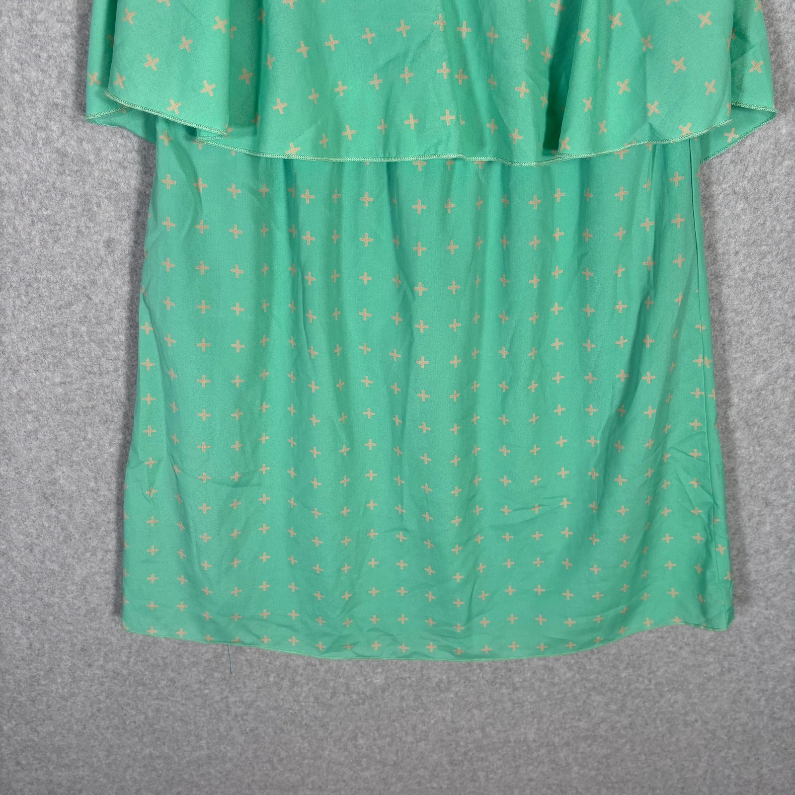 Francescas Mini Dress Womens Large Mint Resort Cruise Southern Ruffle Layered