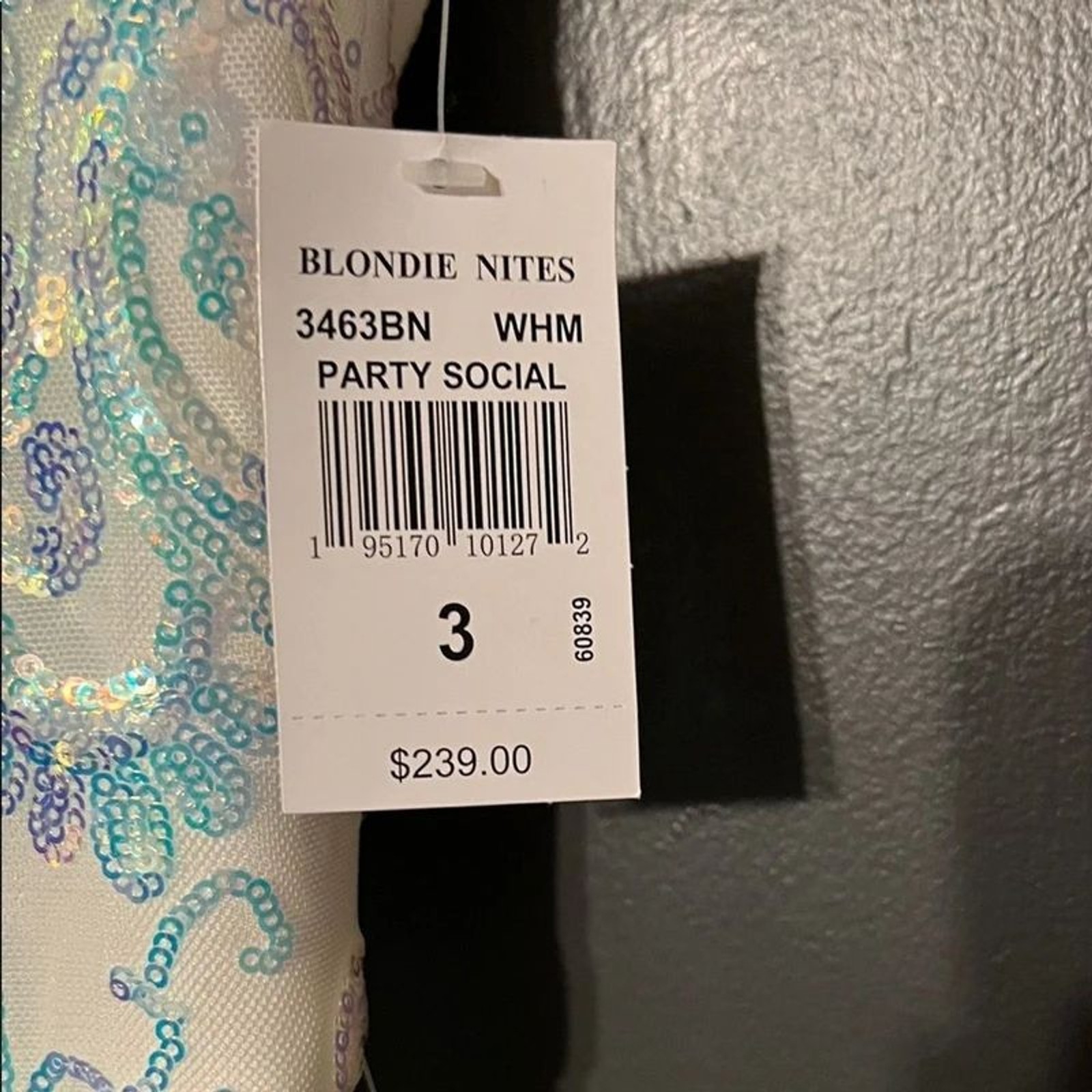 Blondie Nites Holographic Sequined Maxi Dress NWT Macy’s