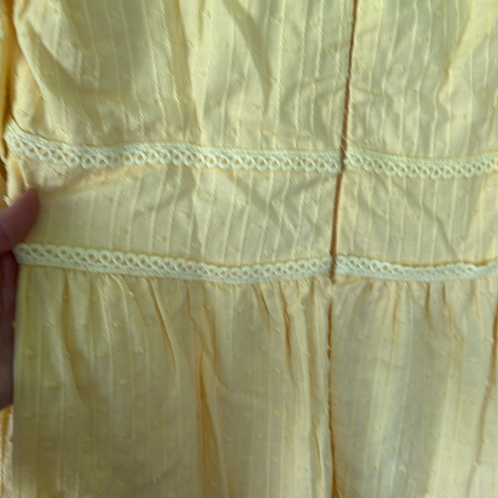 Lost + Wander Picking Daisies Yellow Textured Dress small