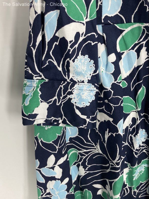 Charter Club Womens Multicolor Floral Long Sleeve Knee Length Shirt Dress Sz PS