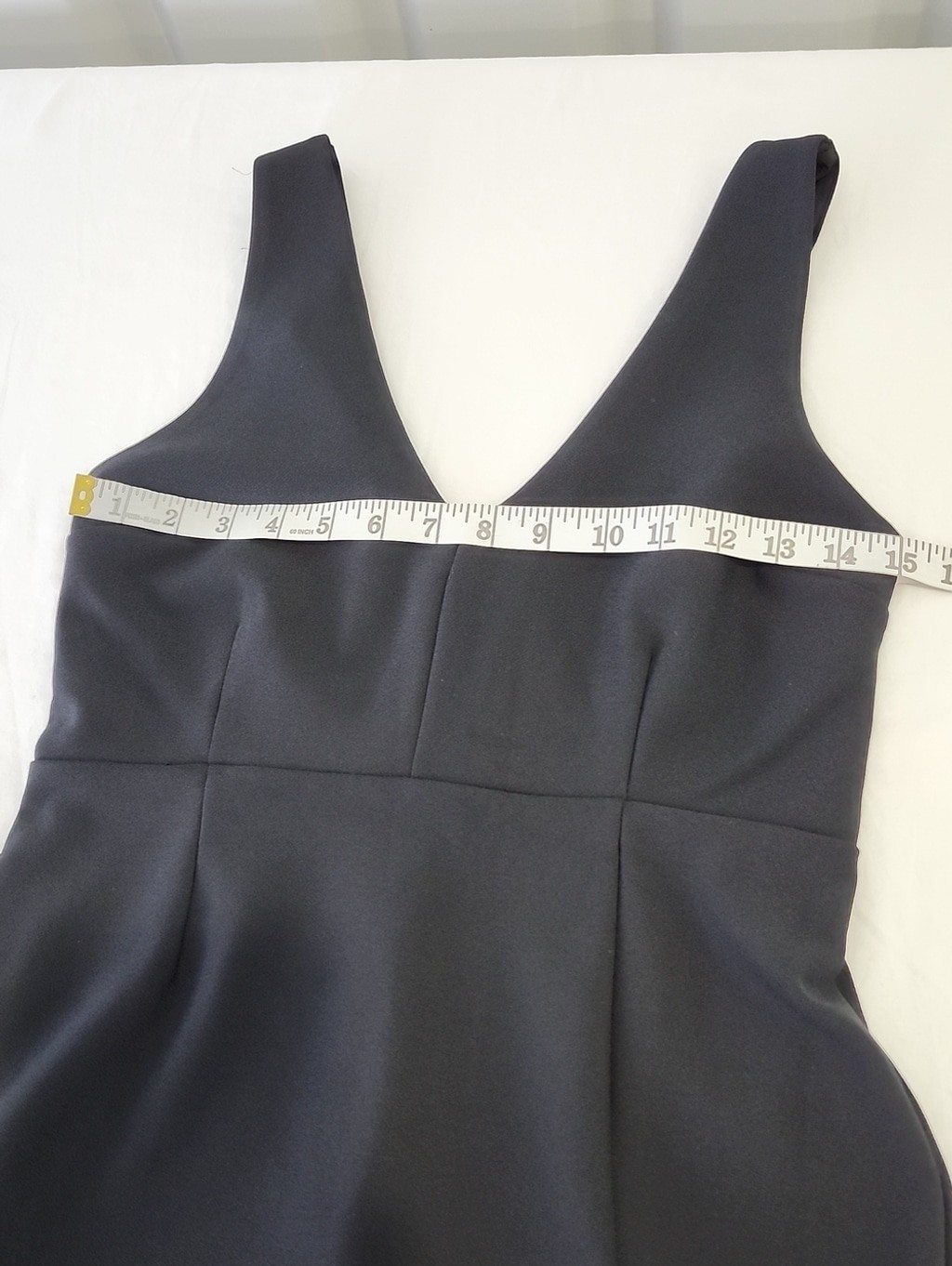 Abercrombie & Fitch Black Sleeveless Plunge V-Neck Midi Dress Med NWT Asymmetric