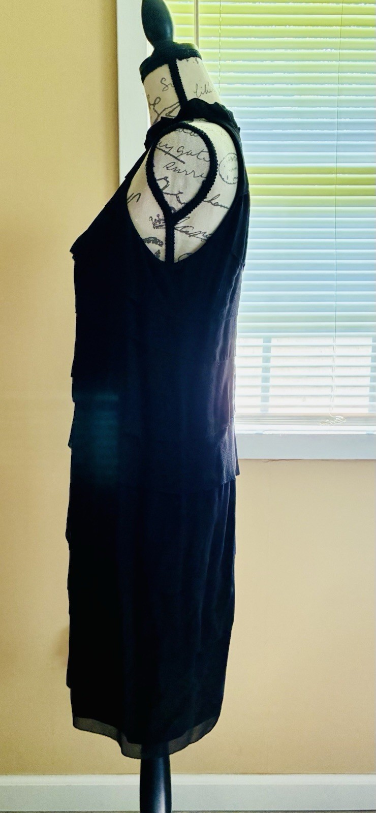 Vince – 100% SILK Black Tiered Cocktail Dress – Women, Size 6