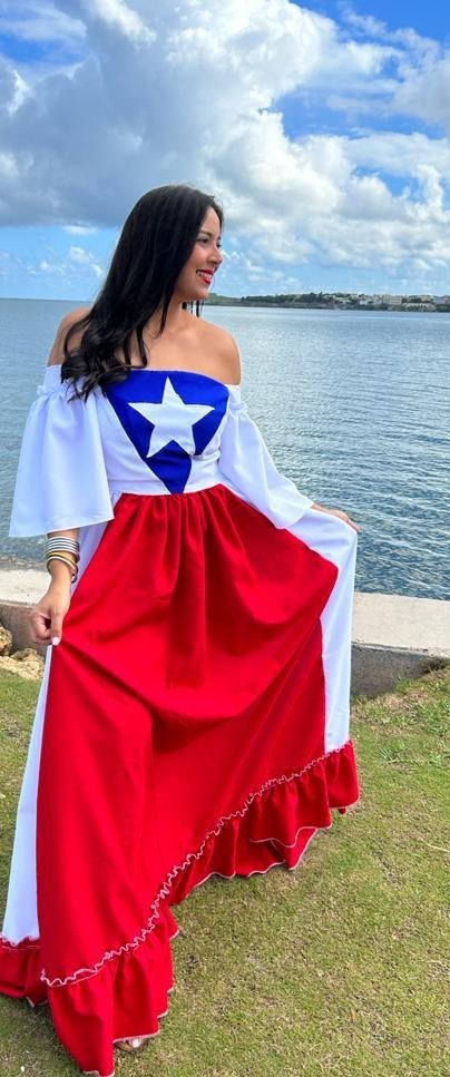 Traje Bandera Puerto Rico