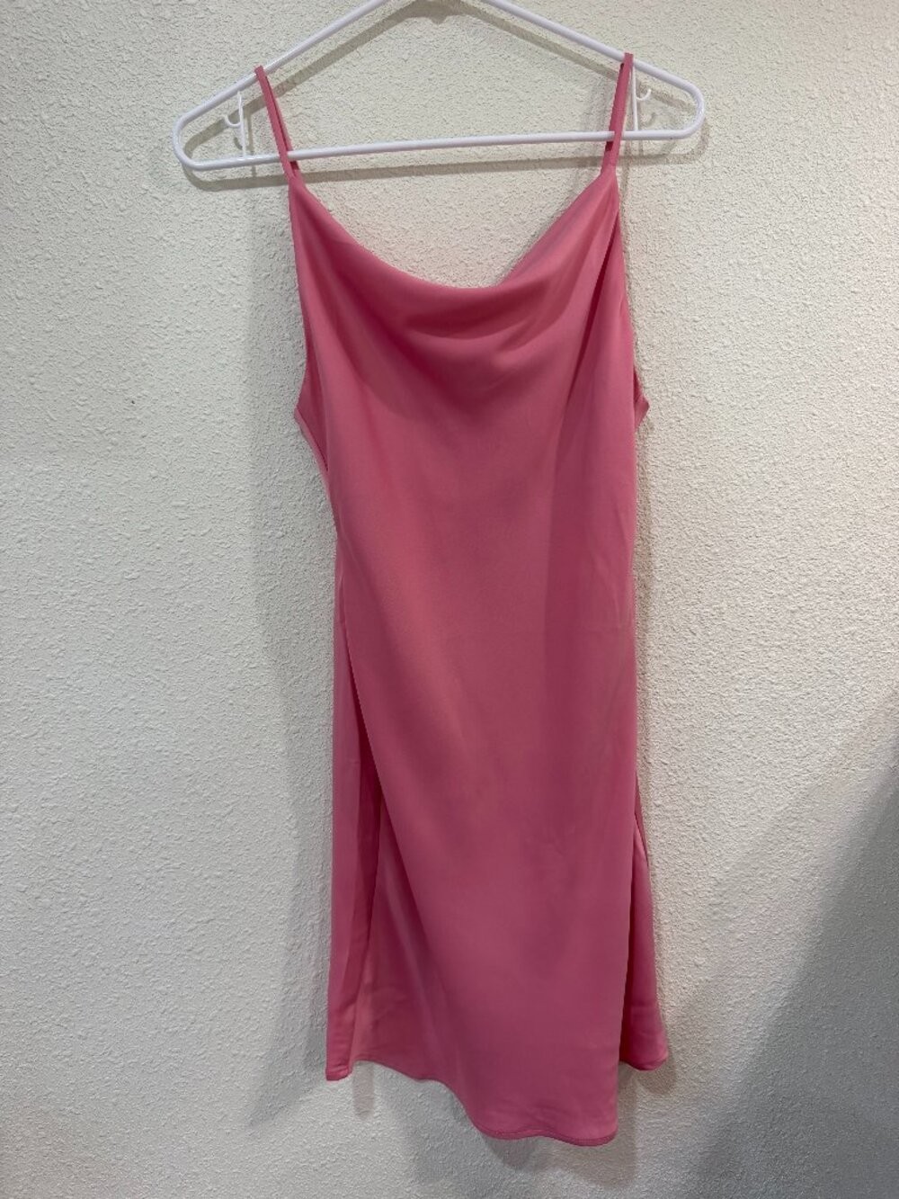 Urban Outfitter Pink Slip Mini Dress Cowl Neck Romantic Size Small
