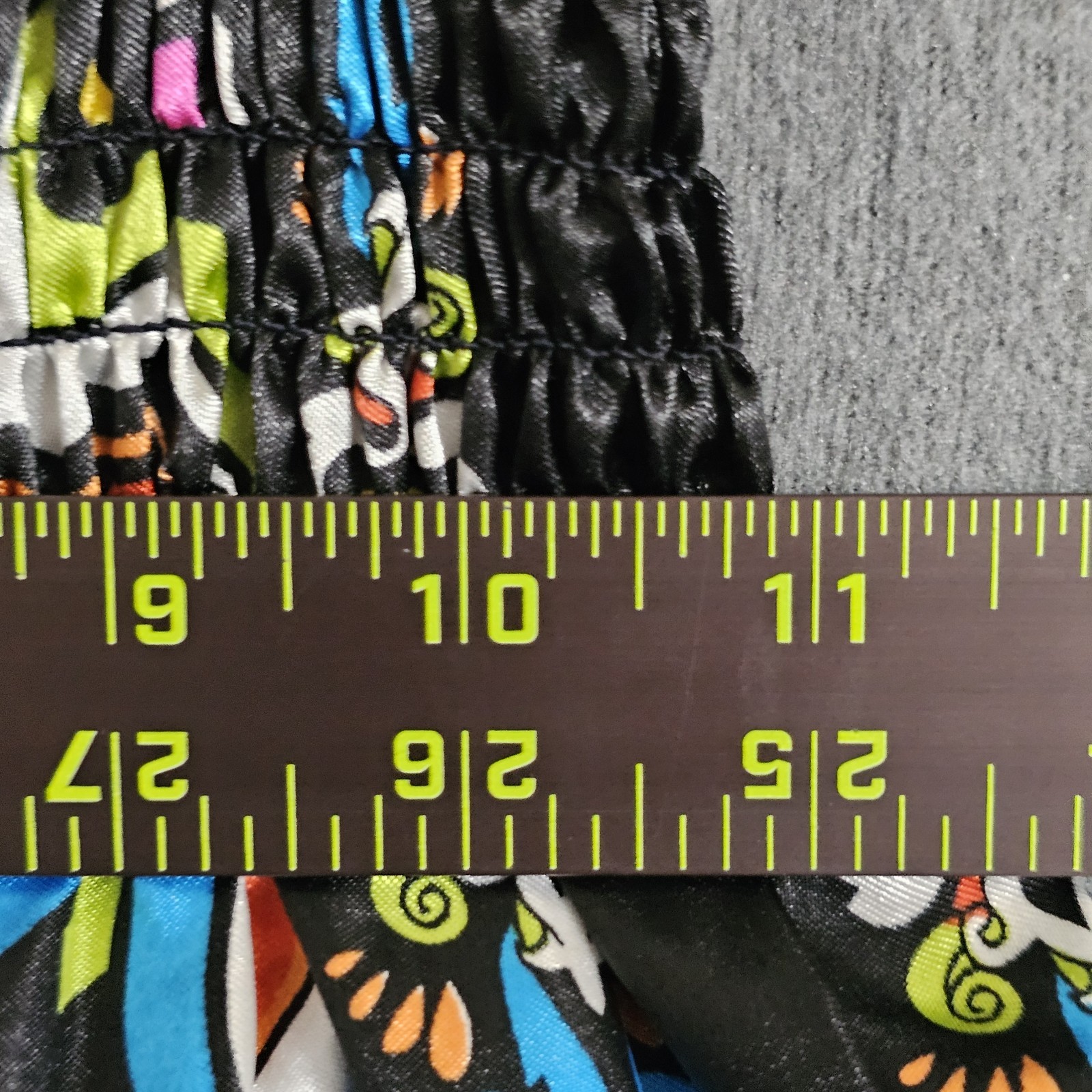 Ocean Breeze Large 100% Polyester Black Dress Stain Glass Print Strapless