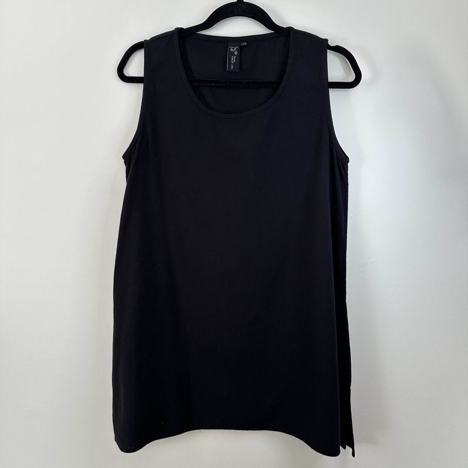 Focus Casual Life | Women Dress Small 100% Cotton Little Black Dress Soft Fabric