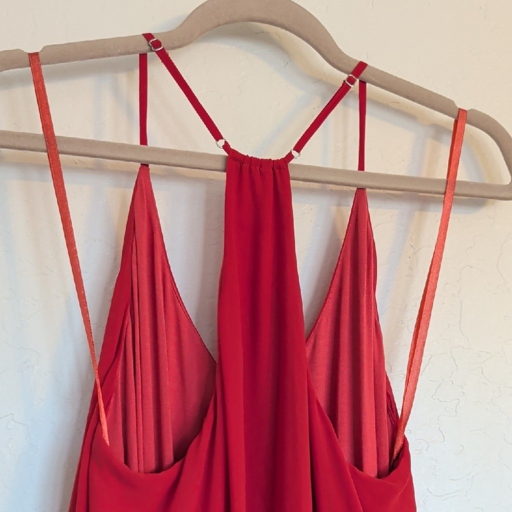 Gianni Bini Red Trapeze Mini Adj Spaghetti Strap Tomato Girl Surfer Girl Women M